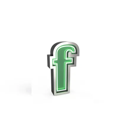 Zdjęcie Designerska świecąca litera F