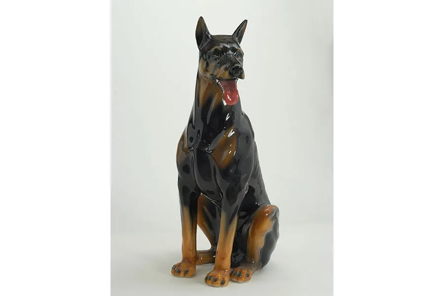 obrazek 1 Duży ceramiczny Doberman