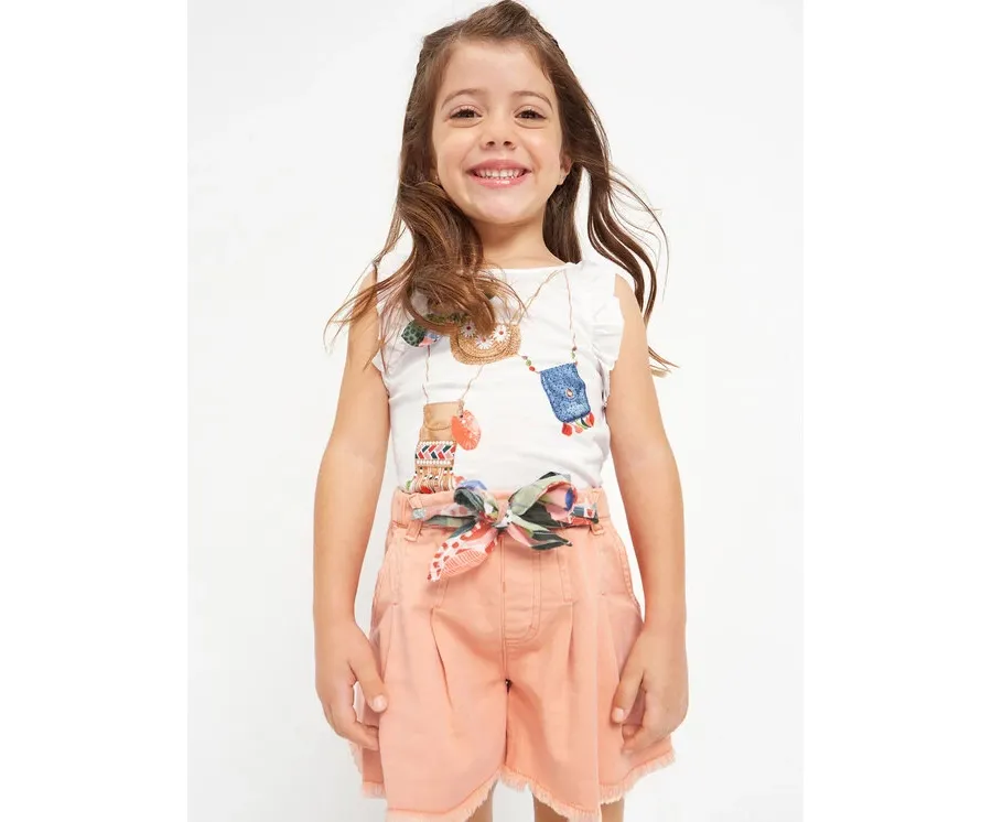 obrazek 1 Mayoral Szorty materiałowe 3209 Pomarańczowy