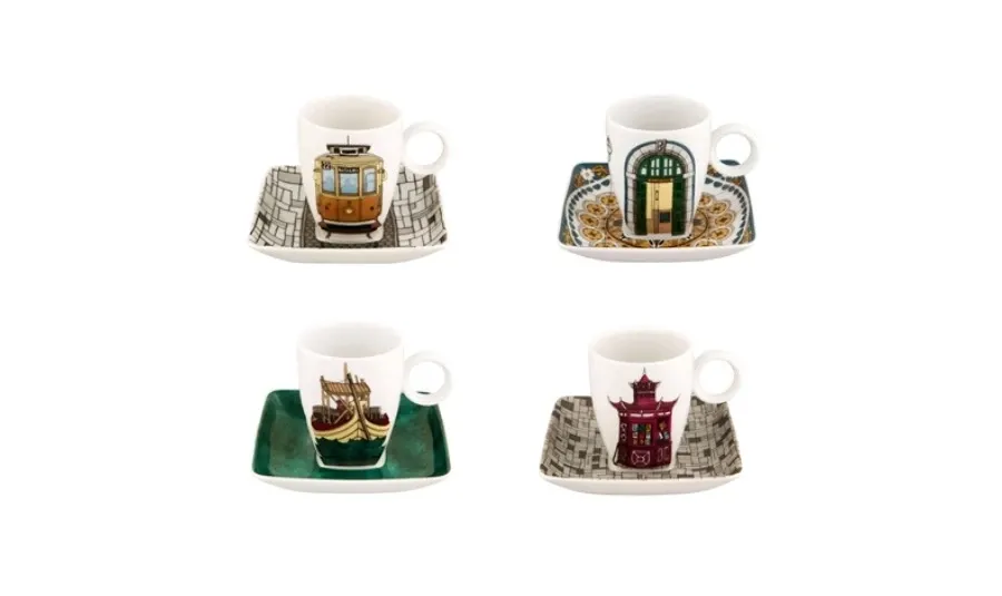 picture 1 A wonderful set of coffee cups and saucers - Vista Alegre