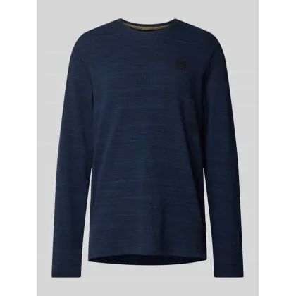 Zdjęcie Bluzka z długim rękawem i prążkowanym, okrągłym dekoltem