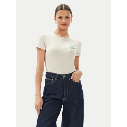Zdjęcie Guess T-Shirt Flowers W4YI30 J1314 Żółty Slim Fit