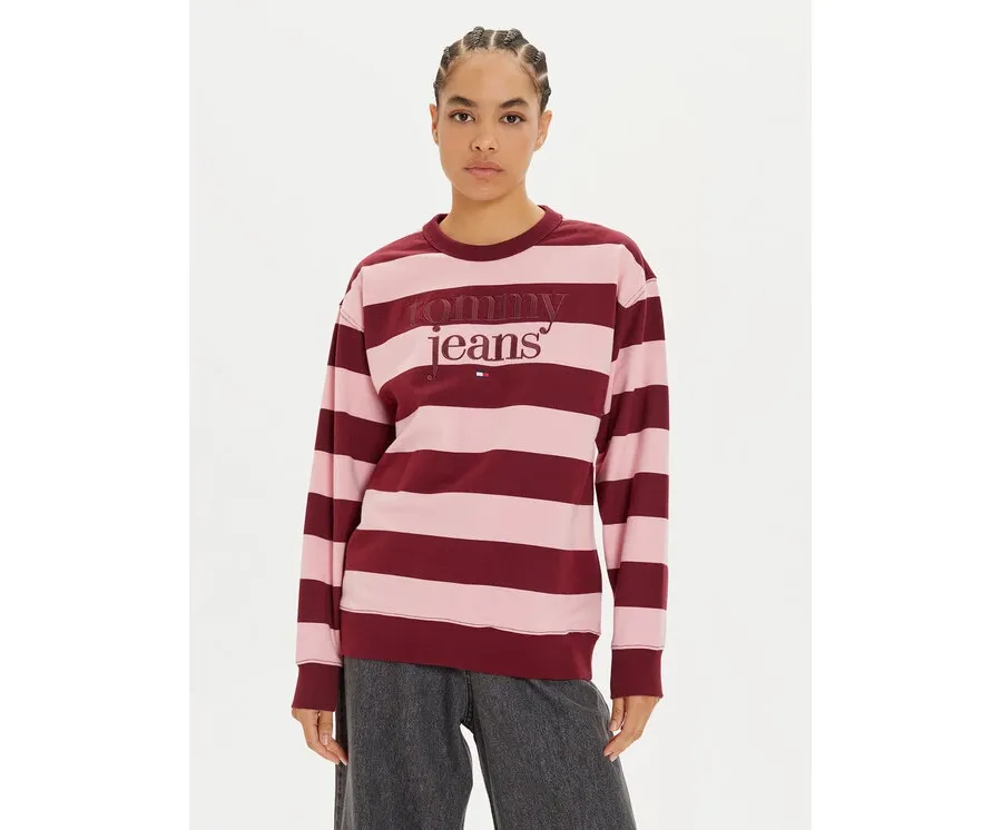 obrazek 1 Tommy Jeans Bluza Ess Logo DW0DW19041 Fioletowy Relaxed Fit