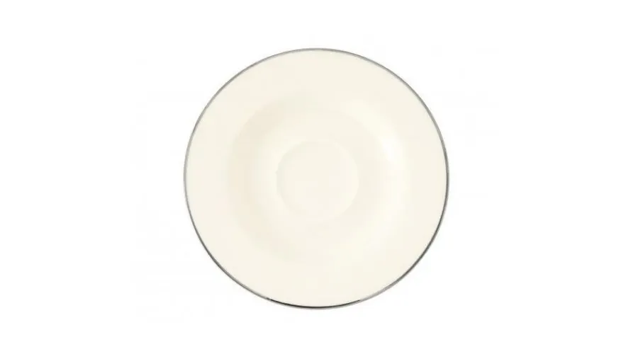 obrazek 1 Stylowy porcelanowy spodek ze srebrną obwódką w stylu klasycznym – Tettau