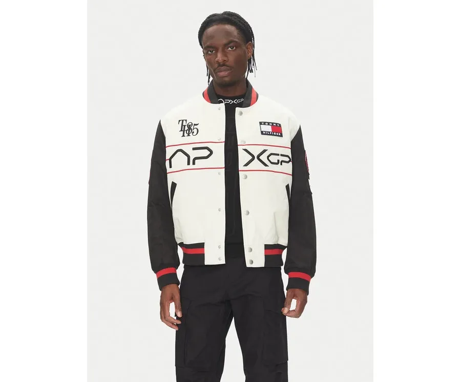 obrazek 1 Tommy Hilfiger Kurtka bomber F1 Movie MW0MW41367 Écru Regular Fit