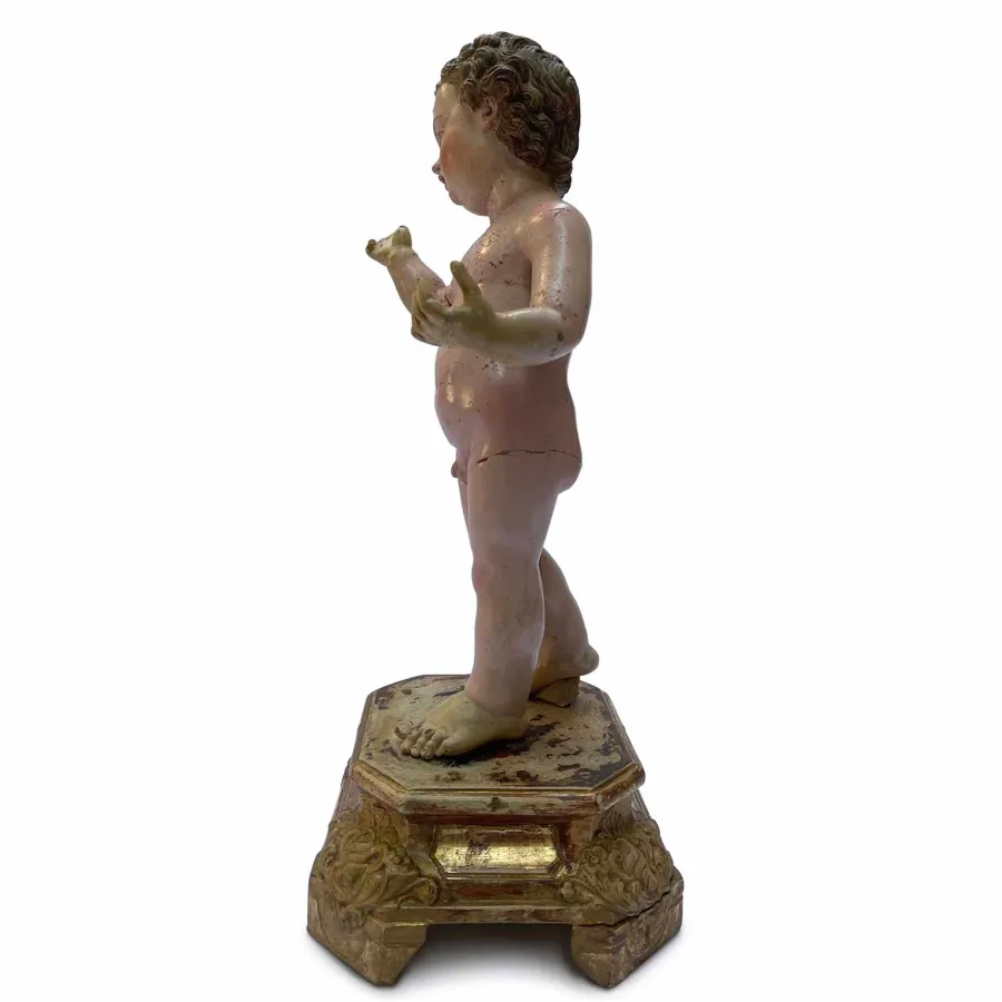 obrazek 4 Antyczna figura Dzieciątka Jezus z XVIII wieku