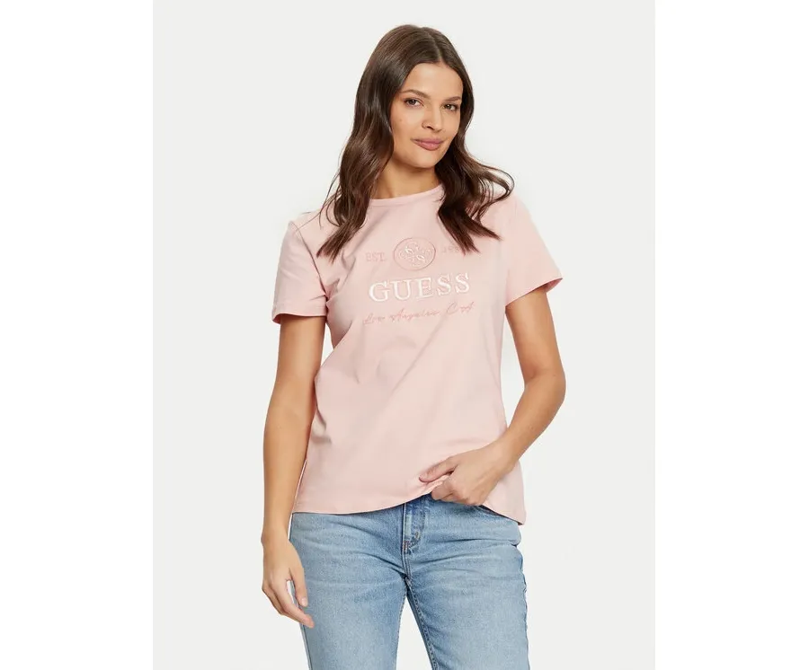 obrazek 1 Guess T-Shirt V5RI05 J1314 Różowy Regular Fit
