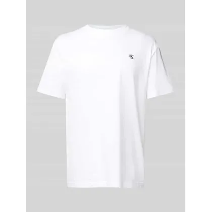 Zdjęcie T-shirt z prążkowanym okrągłym dekoltem