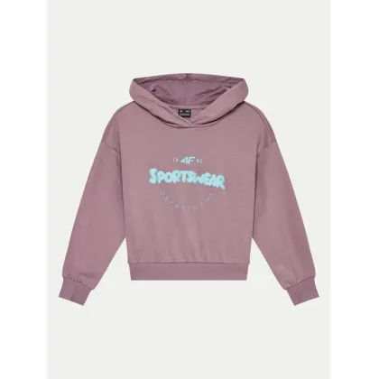 Zdjęcie 4F Bluza 4FJWAW24TSWSF1213 Fioletowy Regular Fit