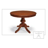 Picture Round extendable table ø 120-160cm - Fratelli Mirandola