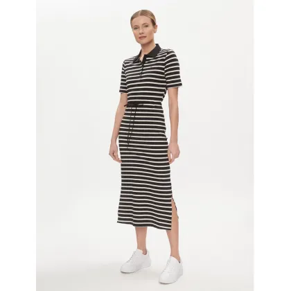 Zdjęcie Tommy Hilfiger Sukienka codzienna Reg Breton Midi Polo Dress Ss WW0WW42030 Czarny Regular Fit