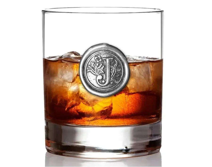 obrazek 1 Elitarny produkt od angielskiego producenta - szklanka do whisky z literą alfabetu
