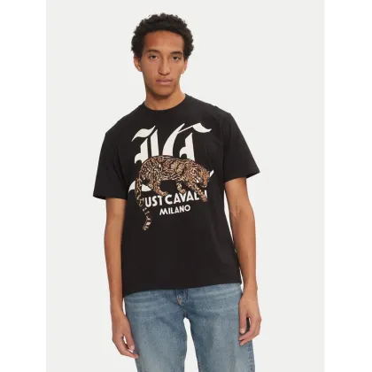 Zdjęcie Just Cavalli T-Shirt 77OAHA02 Czarny Regular Fit