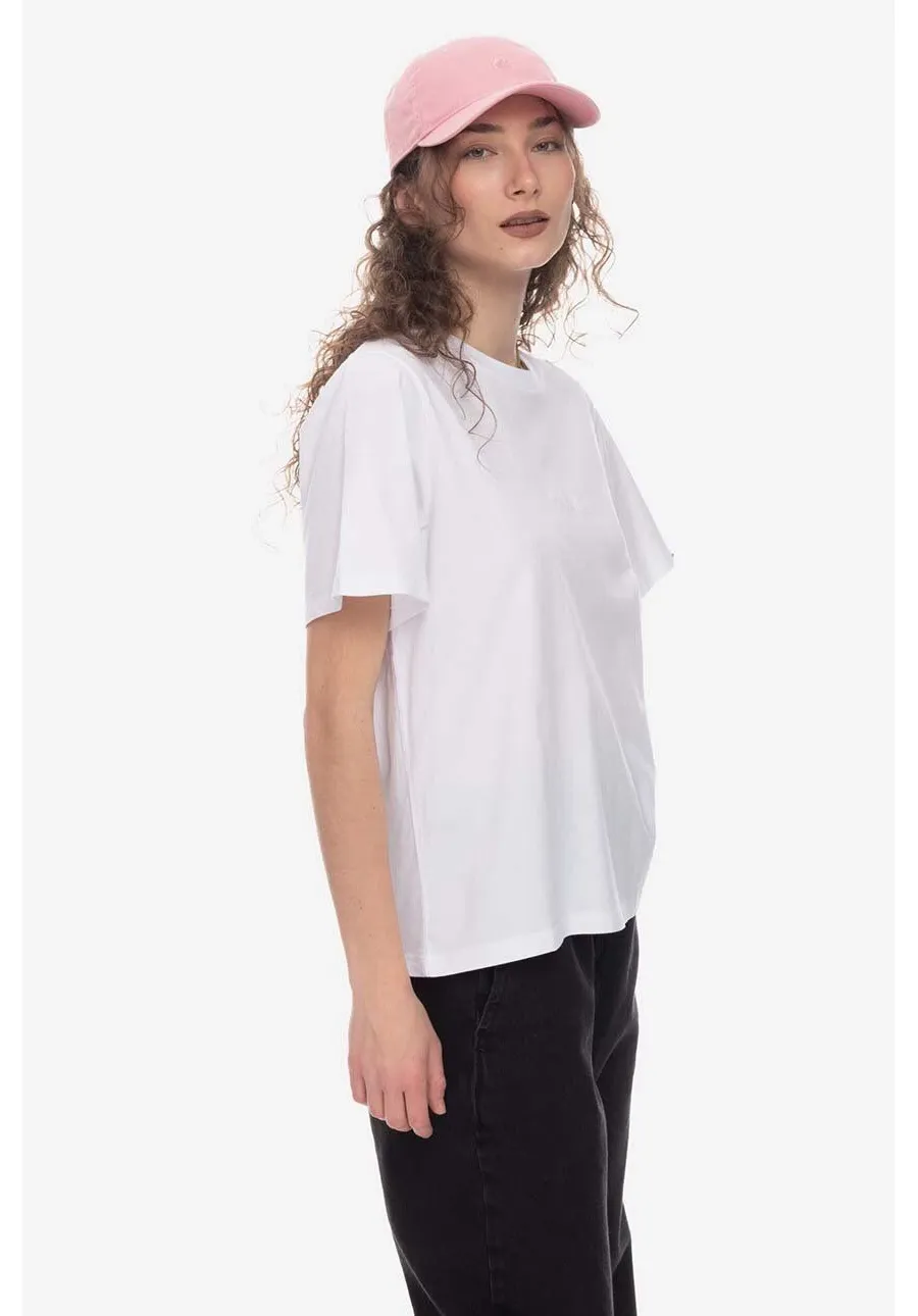 obrazek 1 Woolrich t-shirt bawełniany Woolrich Logo T-shirt CFWWTE0070FRUT2926 100 kolor biały CFWWTE0070FRUT2926-8041