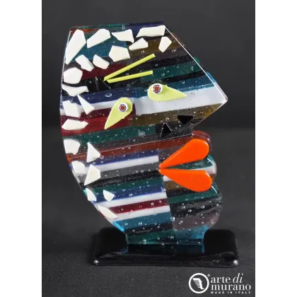 Zdjęcie Designerski abstrakcyjny pop-art rzeźba Picasso w szkle Murano