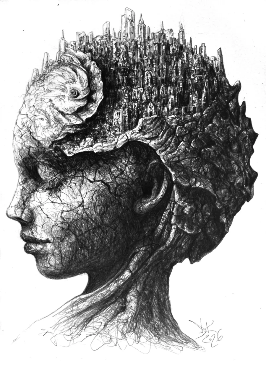 obrazek 1 Sen Druidki  *rysunek piórkiem