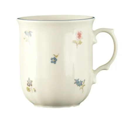 Zdjęcie Ekskluzywny porcelanowy kubek zdobiony subtelnym motywem kwiatowym - Seltmann Weiden