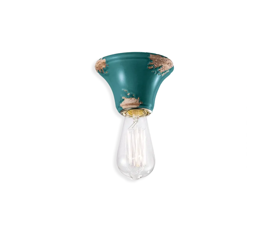 obrazek 6 Wyjątkowa włoska lampa sufitowa-plafoniera w stylu vintage