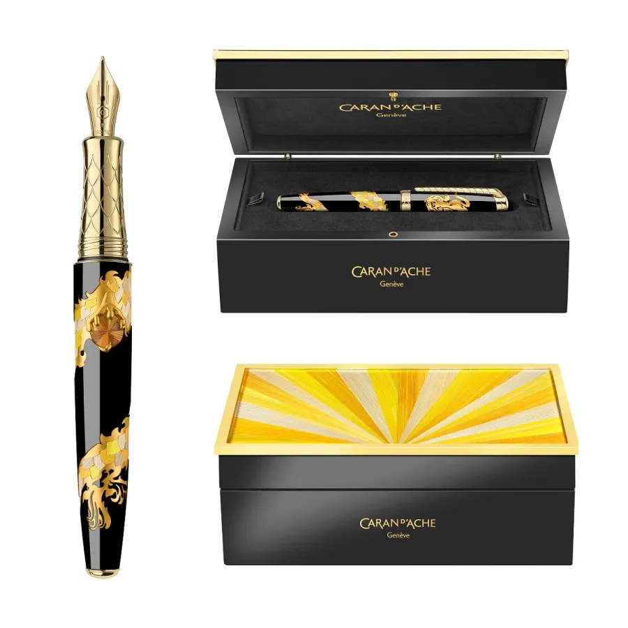 obrazek 5 Luksusowe limitowane pióro wieczne Dragon Straw Marquetry