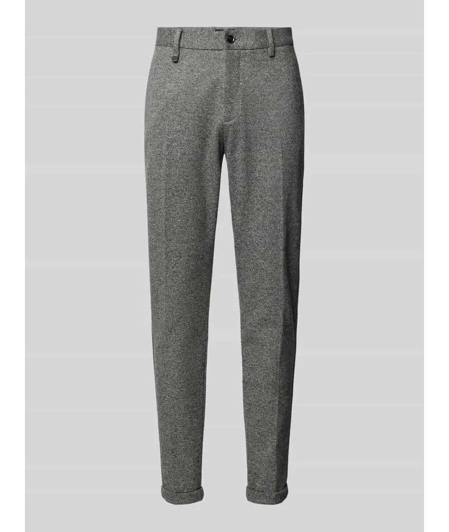 obrazek 1 Spodnie materiałowe o kroju super skinny fit ze szlufkami na pasek