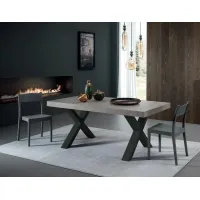 Picture Large extendable table from Italy L. 160+50+50 P. 90 H. 75 cm – Zamagna Italia