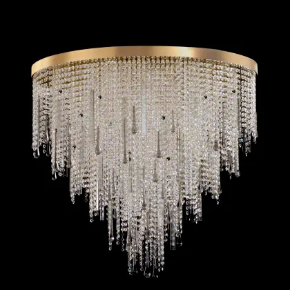 Zdjęcie Prestiżowa włoska szklana lampa sufitowa - wykonana ręcznie ze szkła murano najwyższej jakości