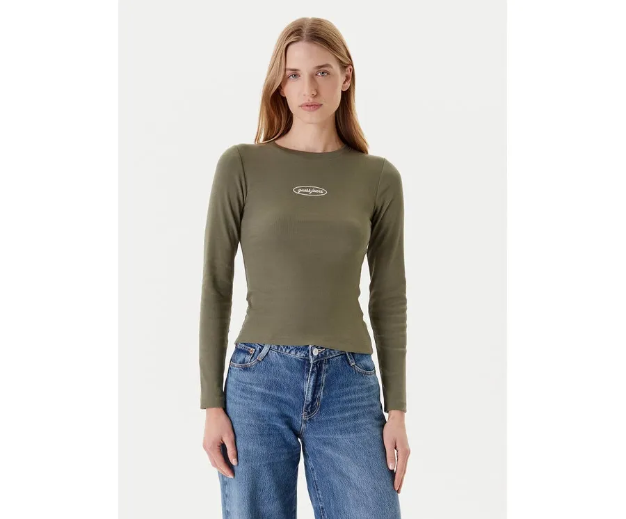 obrazek 1 Guess Jeans Bluzka W5YP38 KA0H1 Khaki Slim Fit