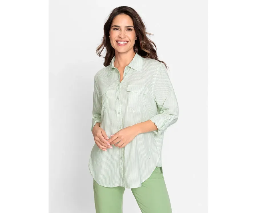 obrazek 1 Olsen Koszula 12001697 Zielony Relaxed Fit