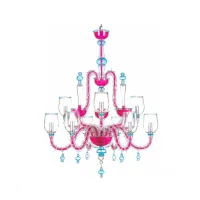 Picture Italian Tokyo chandelier made of blown Murano glass