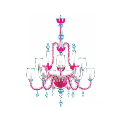 Zdjęcie Włoski żyrandol Tokio z dmuchanego szkła murano