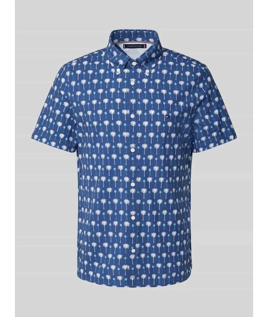 obrazek 1 Koszula casualowa o kroju slim fit we wzory na całej powierzchni