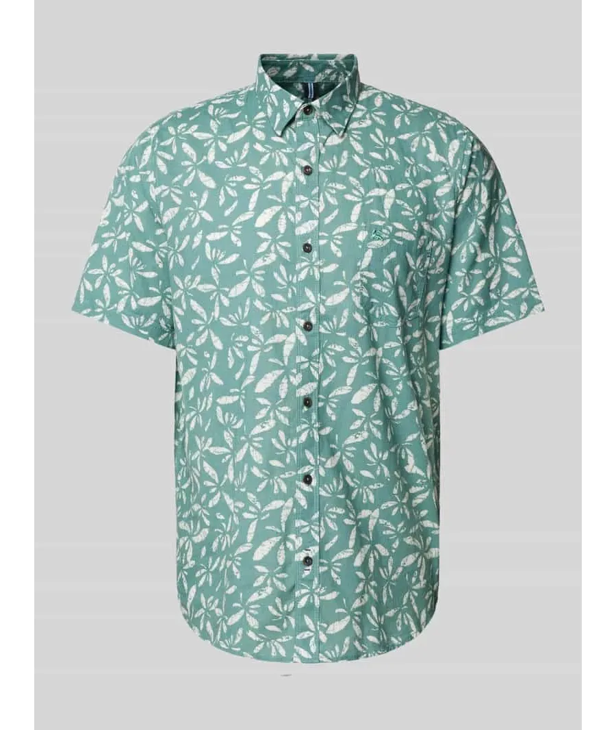 obrazek 1 Koszula casualowa o kroju slim fit z nadrukiem na całej powierzchni