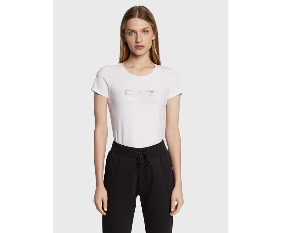 obrazek 1 EA7 Emporio Armani T-Shirt 8NTT66 TJFKZ 0101 Biały Slim Fit