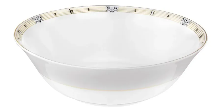 obrazek 1 Prestiżowa okrągła porcelanowa miska o subtelnym złotym zdobieniu – Tettau