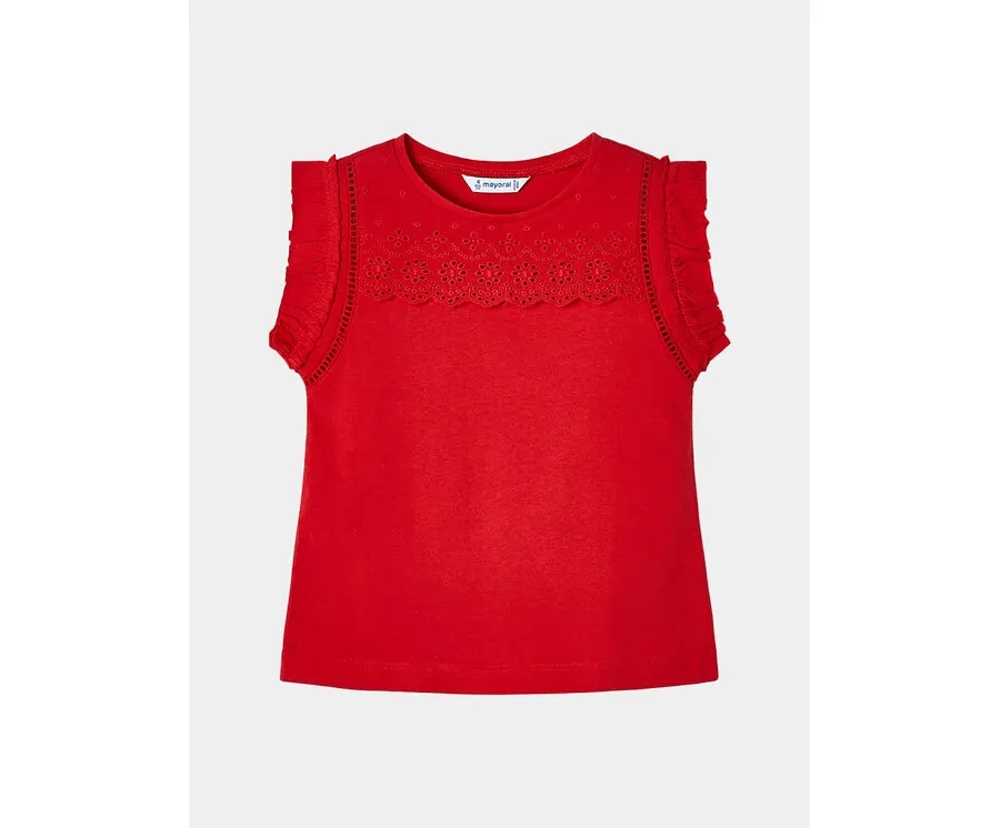 obrazek 1 Mayoral Top 3094 Czerwony Regular Fit