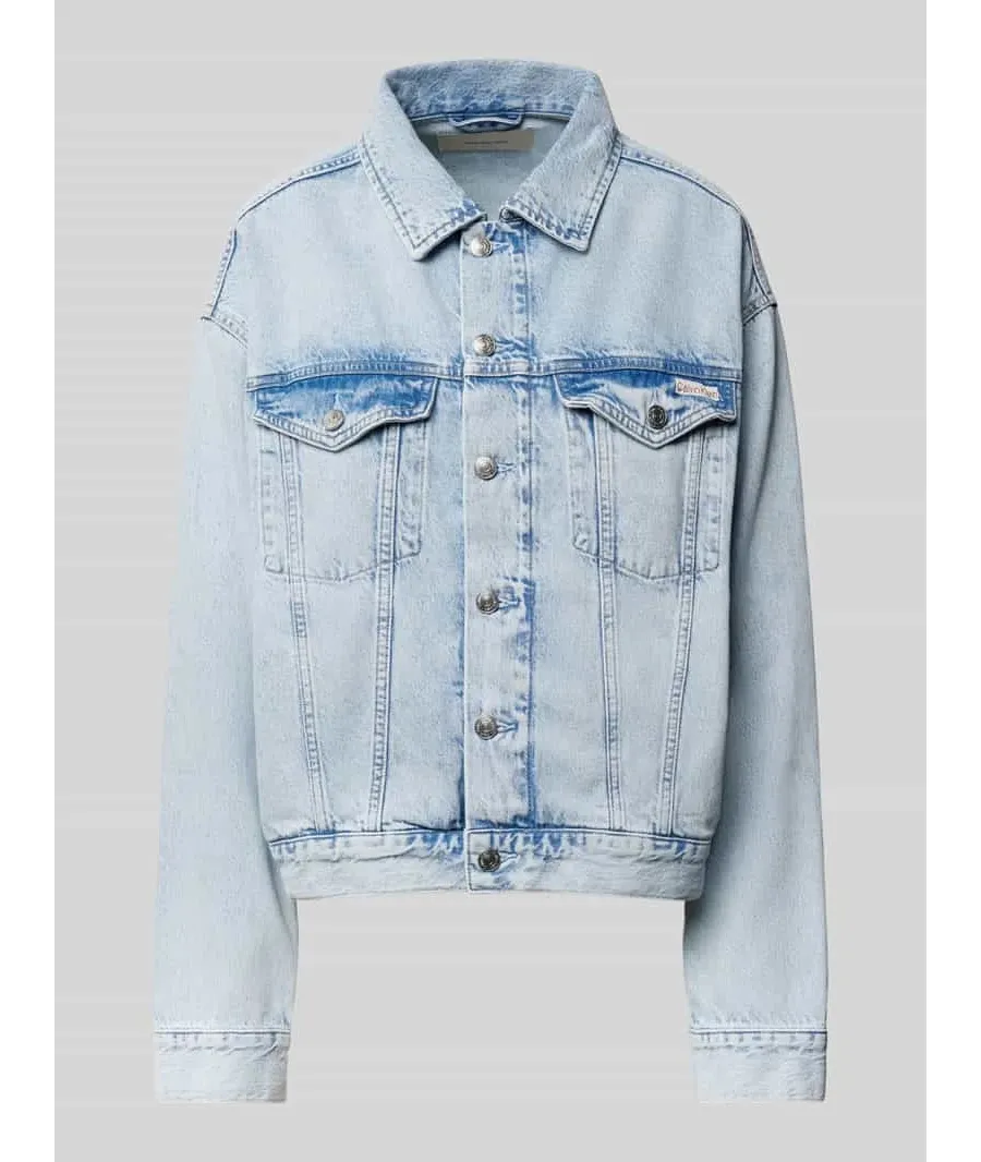 obrazek 1 Calvin Klein Jeans Kurtka jeansowa J20J225186 Niebieski Boxy Fit