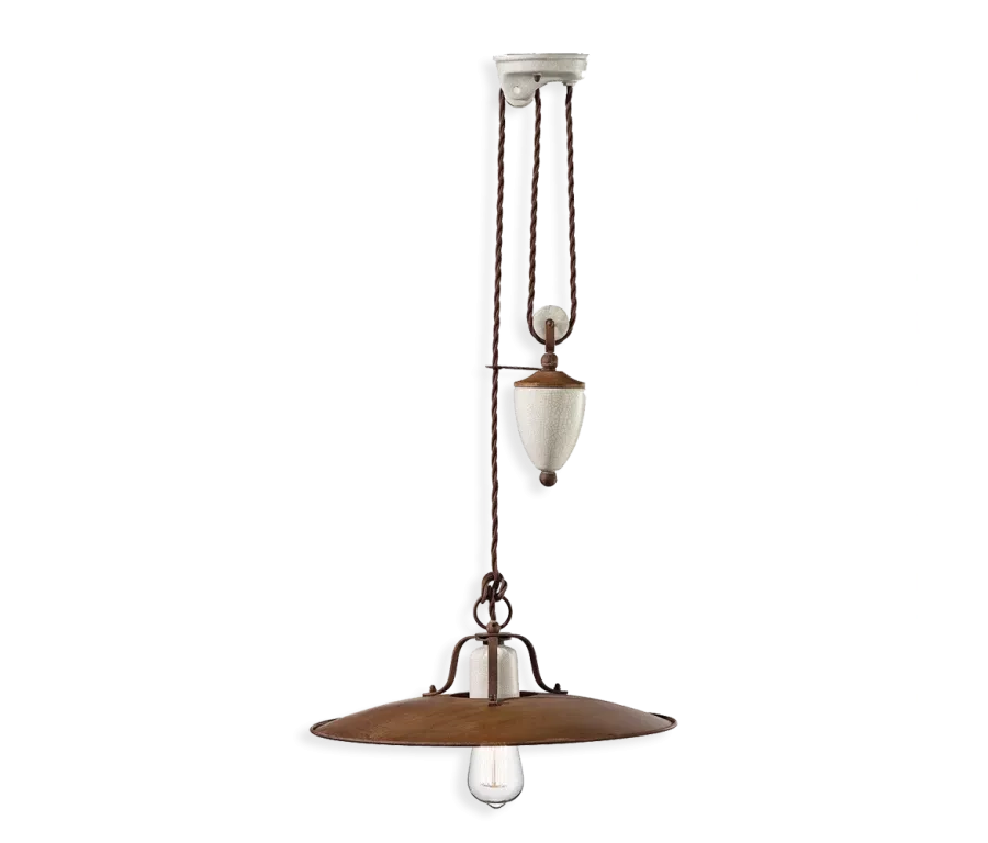 obrazek 1 Ekskluzywna włoska lampa wisząca Grunge w stylu retro