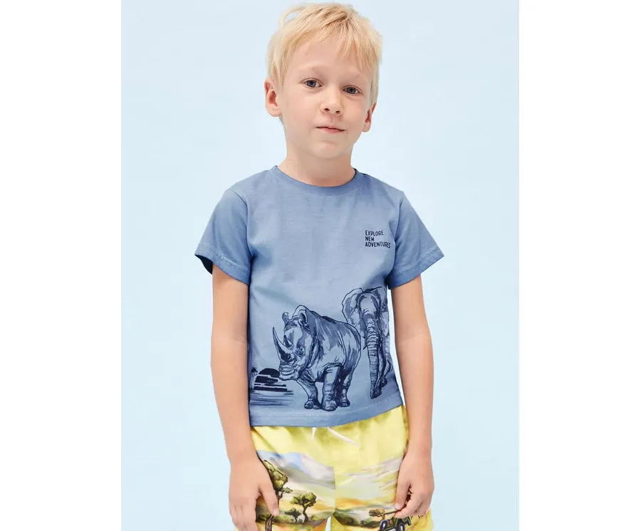 obrazek 1 Mayoral T-Shirt 3011 Niebieski Regular Fit