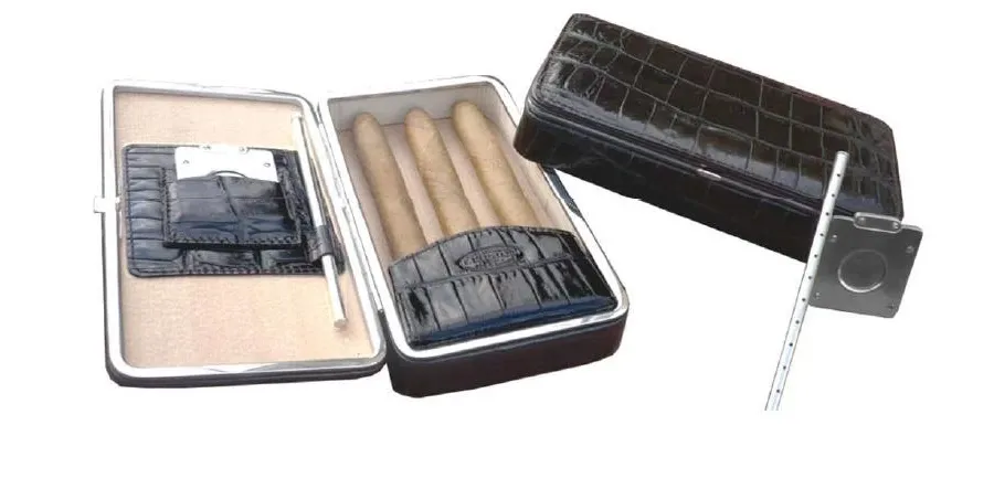 obrazek 1 Praktyczny humidor do cygar + obcinarka + nawilżacz