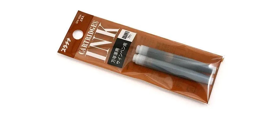 obrazek 1 Platinum Atrament Brązowy Naboje 1,2ml Kpl 2szt