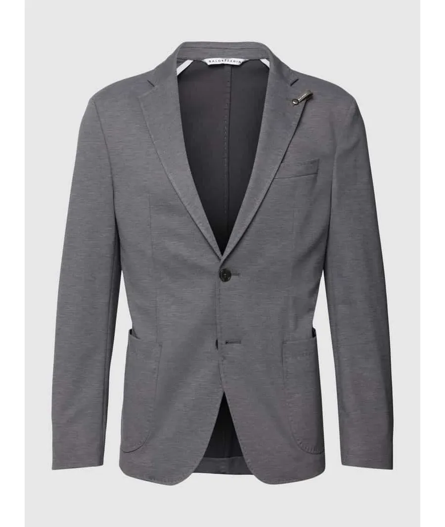 obrazek 1 Marynarka na dwa guziki o kroju slim fit z ozdobną szpilką model ‘Seba’