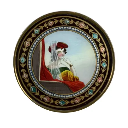 Picture Elegant antique box for treats from the 19th century