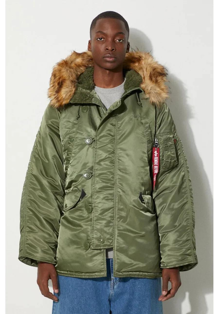 obrazek 1 Alpha Industries kurtka N3B męska kolor zielony zimowa 100106.01