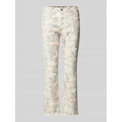 Zdjęcie Spodnie o kroju slim fit z nadrukiem na całej powierzchni model ‘CLAIRE’
