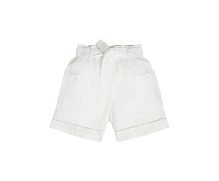 obrazek 1 Guess Szorty materiałowe J3GD03 WE8R0 Biały Relaxed Fit