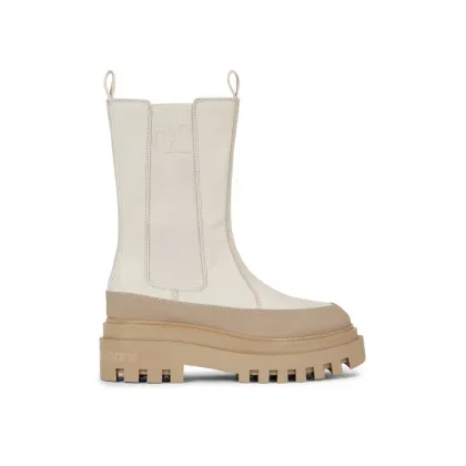 Zdjęcie Calvin Klein Jeans Sztyblety Flatform Chelsea Boot Lth Wn YW0YW01111 Écru