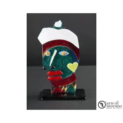 Zdjęcie Urokliwa rzeźba Picasso Pop Art Abstrakcyjne szkło Murano