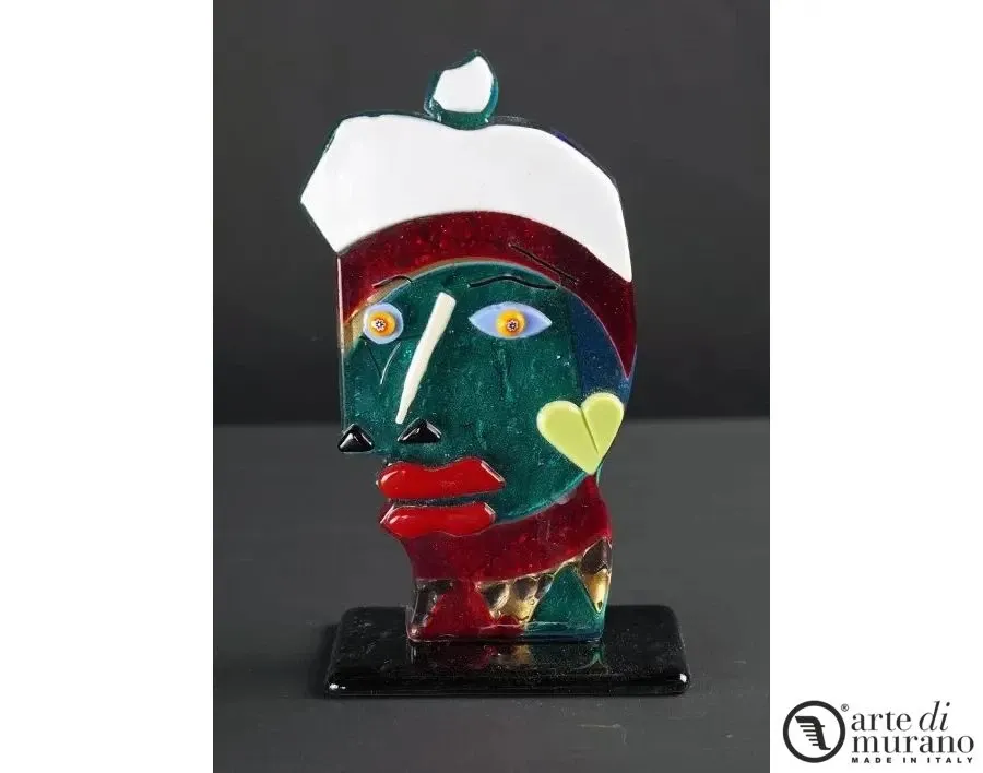 obrazek 1 Urokliwa rzeźba Picasso Pop Art Abstrakcyjne szkło Murano