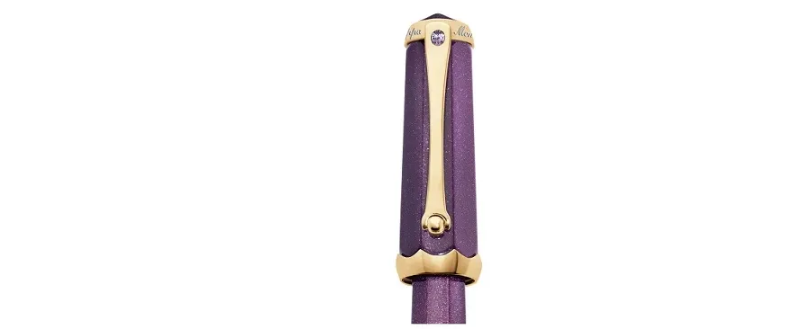obrazek 5 Piccola Gemma Purple Resin Gold and Sapphire Pióro Wieczne