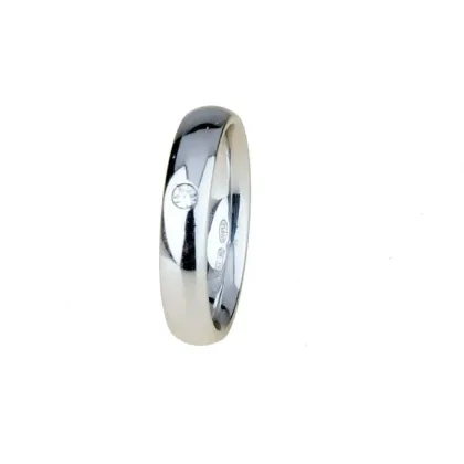 Zdjęcie Fantastyczna obrączka z diamentem o szerokości 4 mm